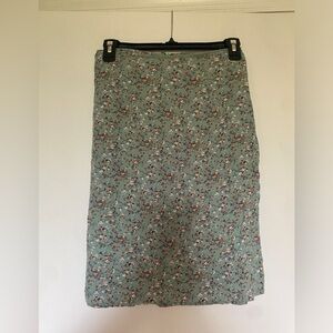 Aeropostale Women’s Green Floral Midi Skirt Size XS